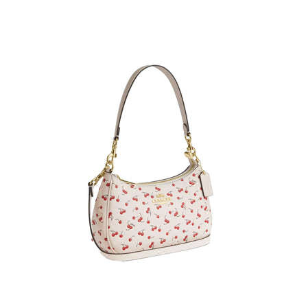 Coach Women's  Teri Shoulder Bag With Cherry Print Gold/Chalk Multi