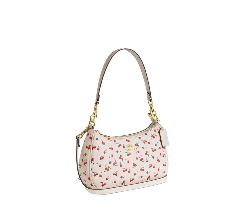 Coach Women's  Teri Shoulder Bag With Cherry Print Gold/Chalk Multi