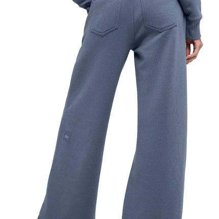 alo Women's Serenity Wide Leg Sweatpant Bluestone