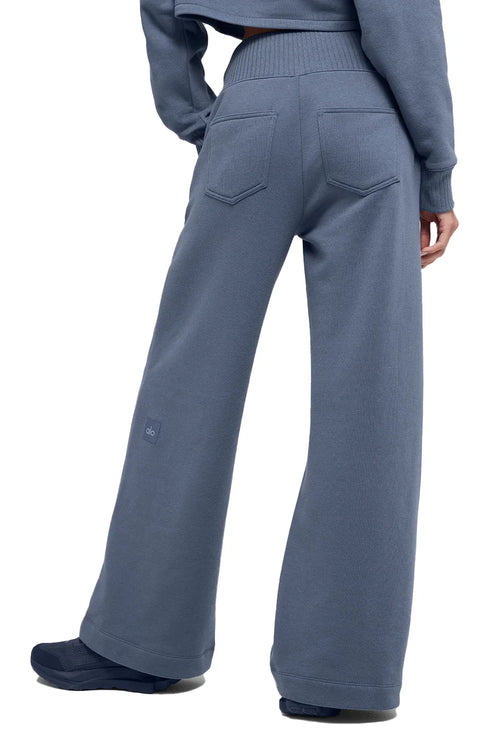 alo Women's Serenity Wide Leg Sweatpant Bluestone