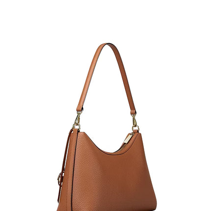 Michael Kors Women's Sammy Medium Pebbled Leather Convertible Shoulder Bag Luggage/Gold