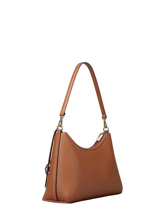 Michael Kors Women's Sammy Medium Pebbled Leather Convertible Shoulder Bag Luggage/Gold
