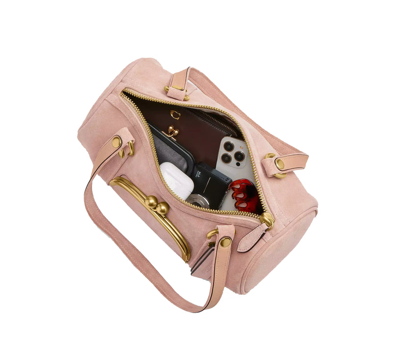 Coach Women's Kisslock Barrel Bag Brass/Nuage