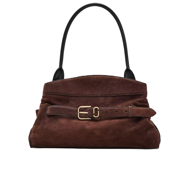 Marc Jacobs Women's The Suede Dakota Satchel Bag Dark Brown
