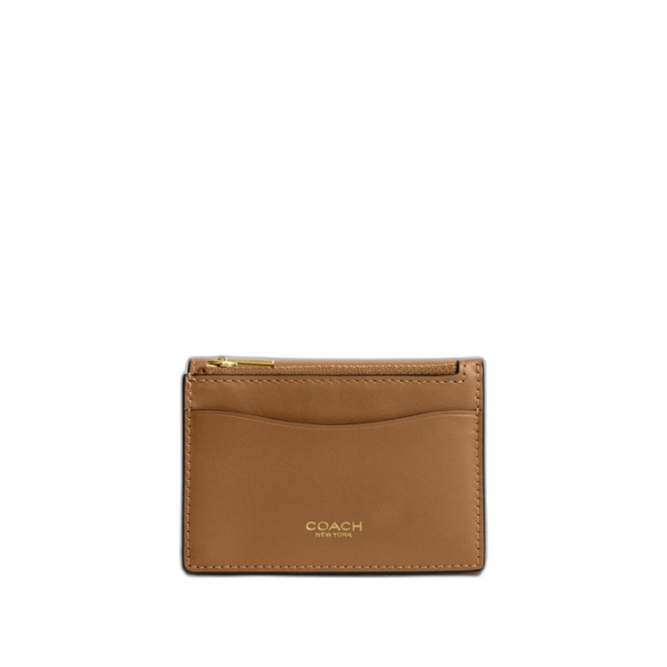 Coach Women's Essential Card Holder Wallet Brass/Honey Brown
