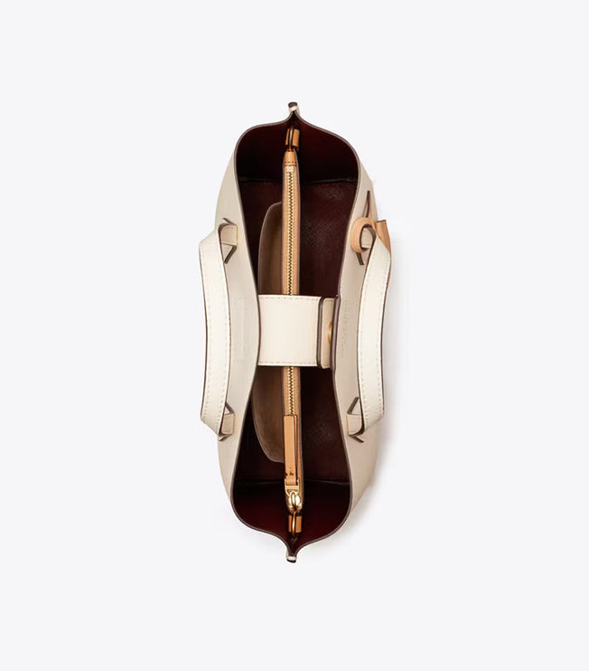 Tory Burch Women's Small Perry Triple-Compartment Tote NEW IVORY