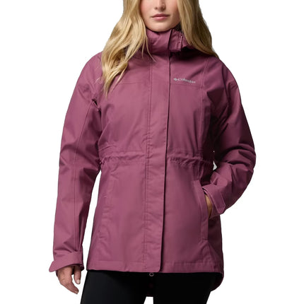 Columbia Women's Hikebound II Long Rain Jacket Antique Mauve