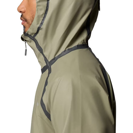 Columbia Men's Reign No Shine Rain Jacket Stone Green