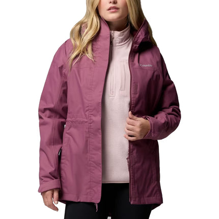 Columbia Women's Hikebound II Long Rain Jacket Antique Mauve