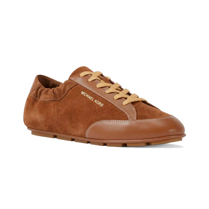 Michael Kors Women's Susie Suede and Leather Trainer Luggage