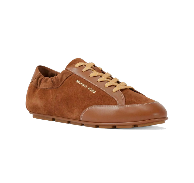 Michael Kors Women's Susie Suede and Leather Trainer Luggage