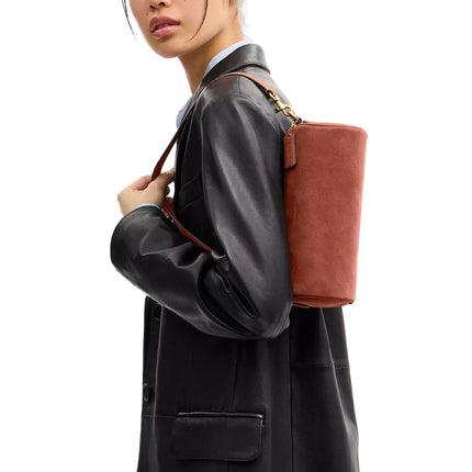 Coach Women's Barrel Bag Brass/Clay