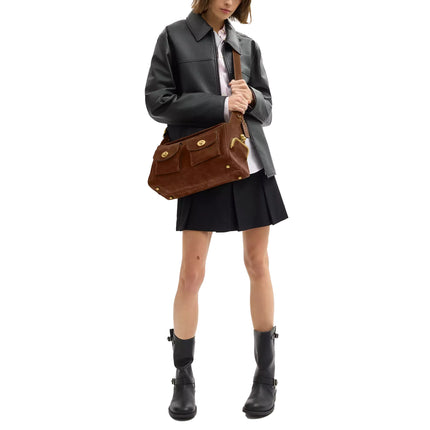 Coach Women's Turnlock Haversack Bag Brass/Warm Brown