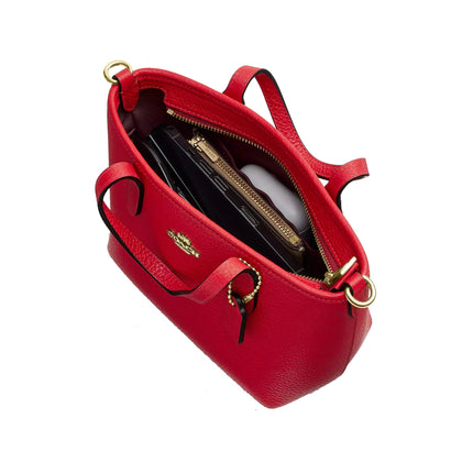 Coach Women's City Mini Tote Bag Gold/Bright Cardinal