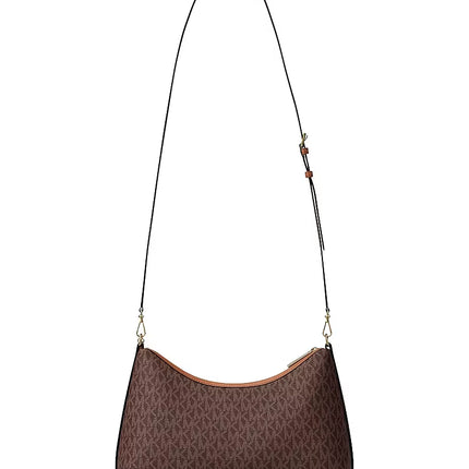 Michael Kors Women's Sammy Medium Signature Logo Convertible Shoulder Bag Brown/Gold