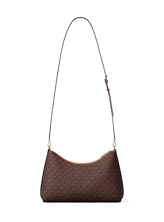 Michael Kors Women's Sammy Medium Signature Logo Convertible Shoulder Bag Brown/Gold