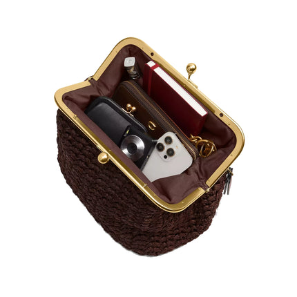Coach Women's Kisslock Frame Bag 27 Brass/Maple