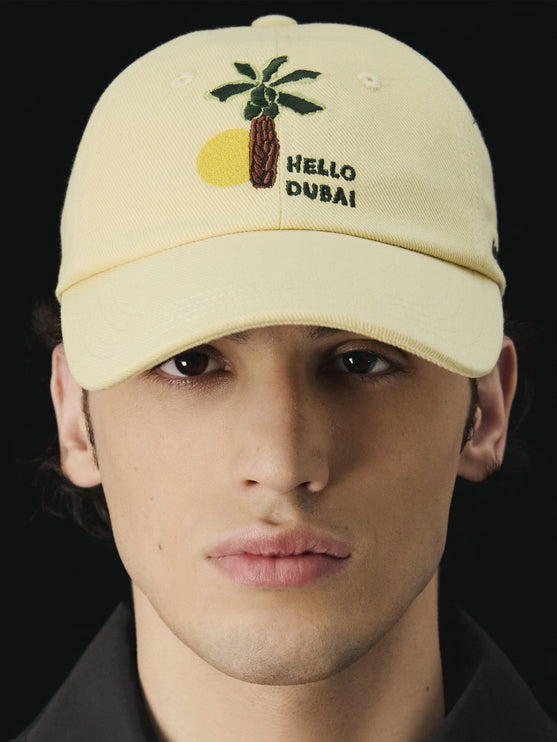 Jacquemus Unisex The Hello Dubai Baseball Cap Dubai Palm Yellow