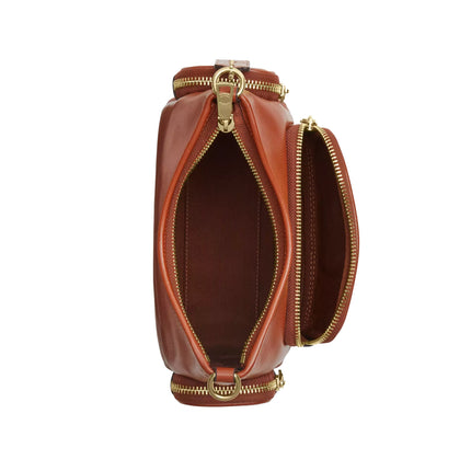 Coach Women's Laurel Shoulder Bag 22 With Pockets Gold/Cinnamon