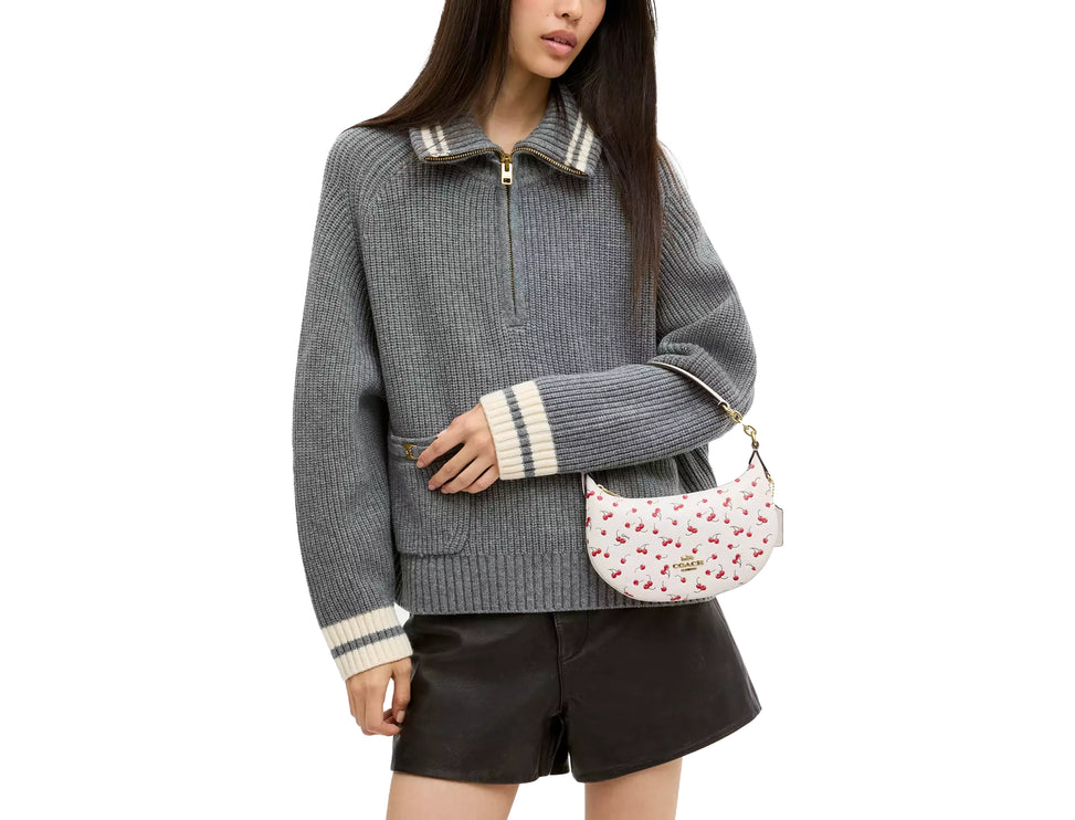 Coach Women's Mini Payton Bag With Cherry Print Gold/Chalk Multi