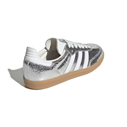 Adidas Women's Samba OG Shoes Silver Metallic/Cloud White/Core White JR0035
