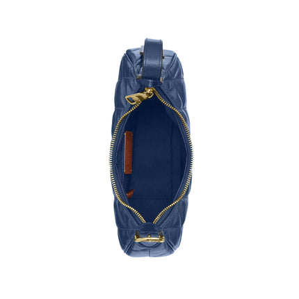 Coach Women's Emily Shoulder Bag With Quilting Gold/Deep Blue