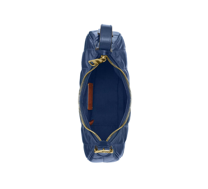 Coach Women's Emily Shoulder Bag With Quilting Gold/Deep Blue