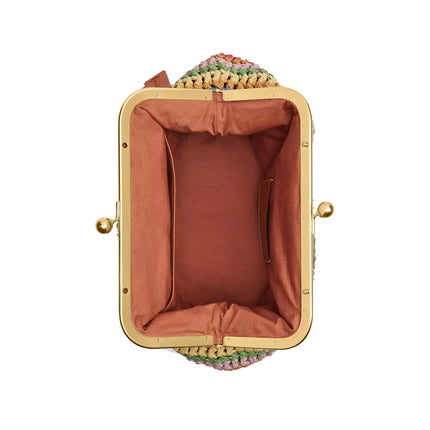 Coach Women's Kisslock Frame Bag 27 Brass/Multi