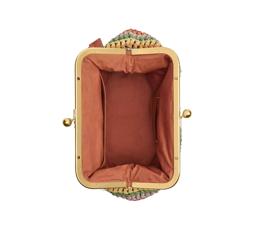 Coach Women's Kisslock Frame Bag 27 Brass/Multi