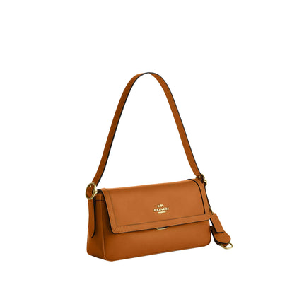 Coach Women's Etta Small Flap Shoulder Bag Gold/Brown