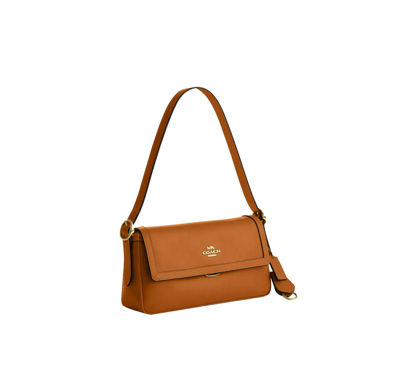 Coach Women's Etta Small Flap Shoulder Bag Gold/Brown