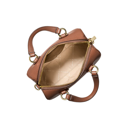Michael Kors Women's Grayson Small Pebbled Leather Duffel Crossbody Bag Luggage/Gold