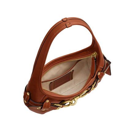 Coach Women's Belted Ergo Shoulder Bag 26 Brass/Amber Brown