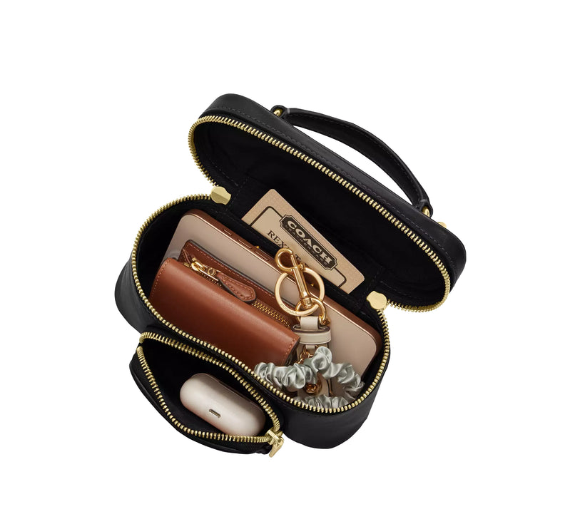Coach Women's Rainer Crossbody Bag 18 With Pocket Gold/Black