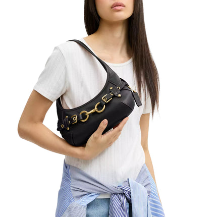 Coach Women's Belted Ergo Shoulder Bag 26 Brass/Black