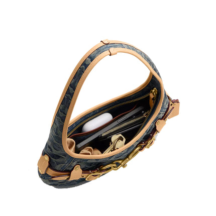 Coach Women's Belted Ergo Shoulder Bag 26 In Signature Regenerative Cotton Denim Brass/Denim