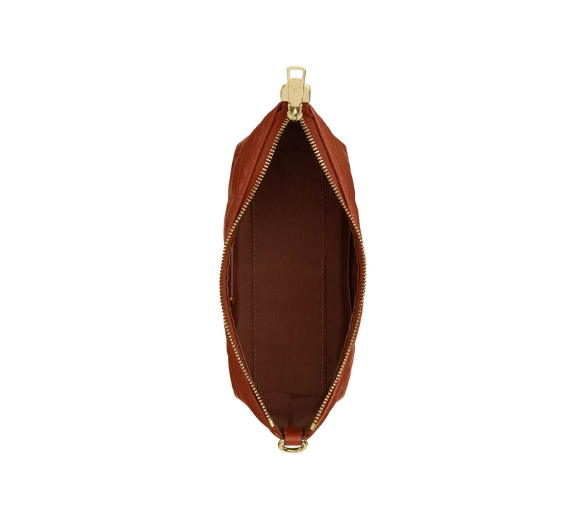 Coach Women's Caitlin Shoulder Bag With Quilting And Charm Gold/Cinnamon