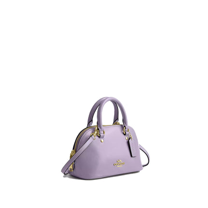 Coach Women's Lara Mini Satchel Bag Gold/Lilac