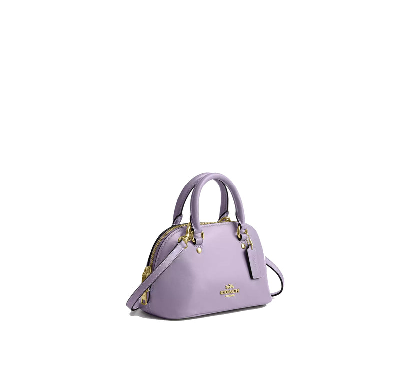 Coach Women's Lara Mini Satchel Bag Gold/Lilac