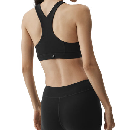 alo Women's Airbrush Lock In Bra Black