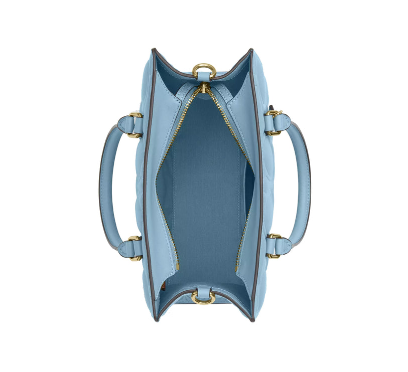 Coach Women's Maggie Small Tote Bag In Signature Leather Gold/Azure