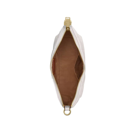 Coach Women's Caitlin Shoulder Bag With Quilting And Charm Gold/Chalk