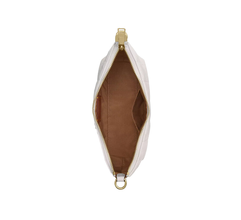 Coach Women's Caitlin Shoulder Bag With Quilting And Charm Gold/Chalk