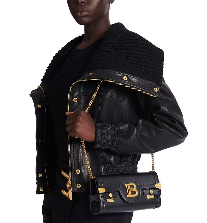 Balmain Women's B-Buzz Pouch 23-Calfskin Black