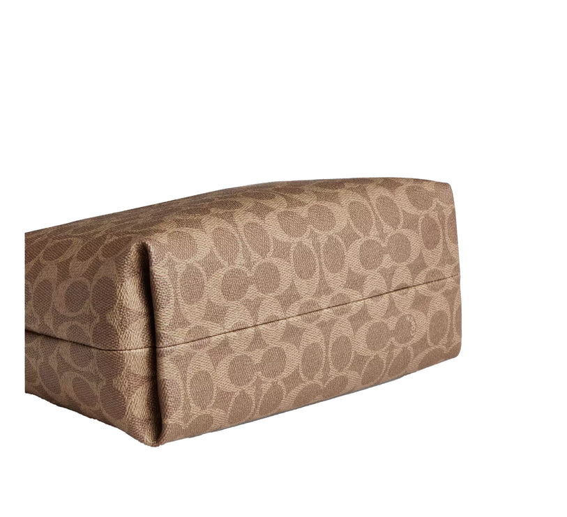 Coach Women's Station Carryall Bag In Signature Canvas Gold/Tan/Brown