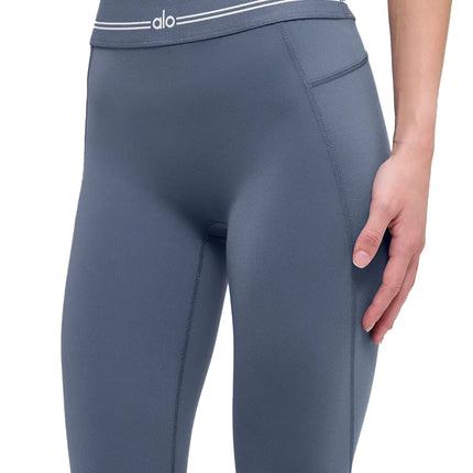 alo Women's Airbrush High-Waist 7/8 Better Together Legging Bluestone/White