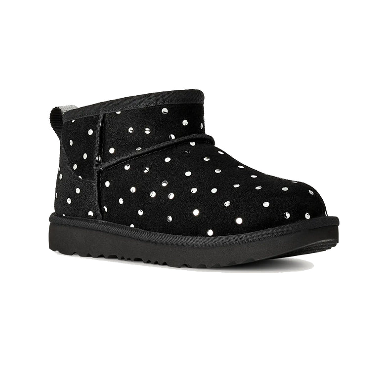 UGG Big Kids' Classic Ultra Mini Shiny Dots Black