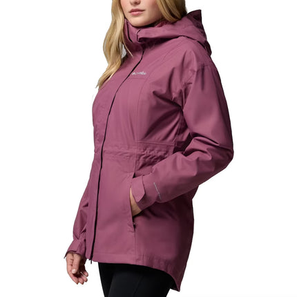 Columbia Women's Hikebound II Long Rain Jacket Antique Mauve