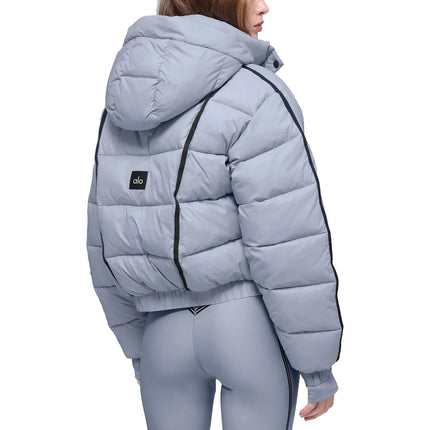 alo Women's Aspen Love Puffer Jacket Winter Frost