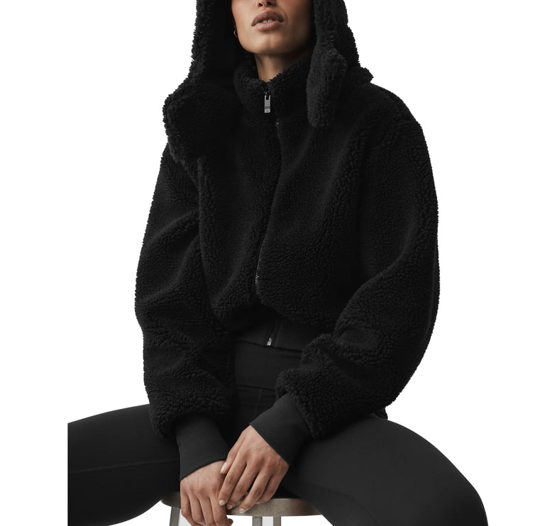 alo Women's Foxy Sherpa Jacket Black